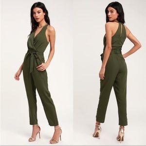 Lulu’s olive green jumpsuit